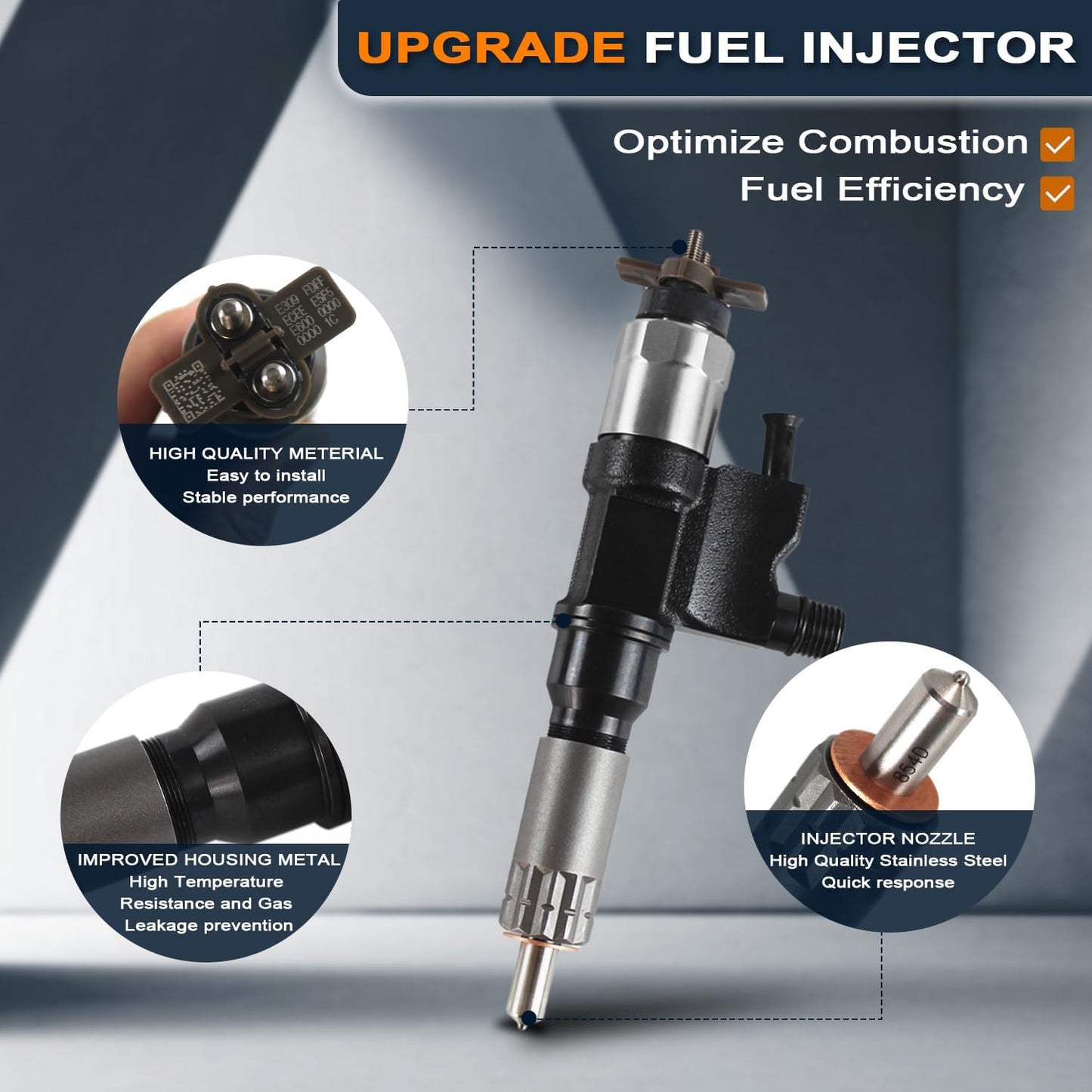 4pcs Fuel Injector 095000-5471 095000-8901 for Denso 01-07 for ISUZU NPR NPR-HD 4HK1 Diesel