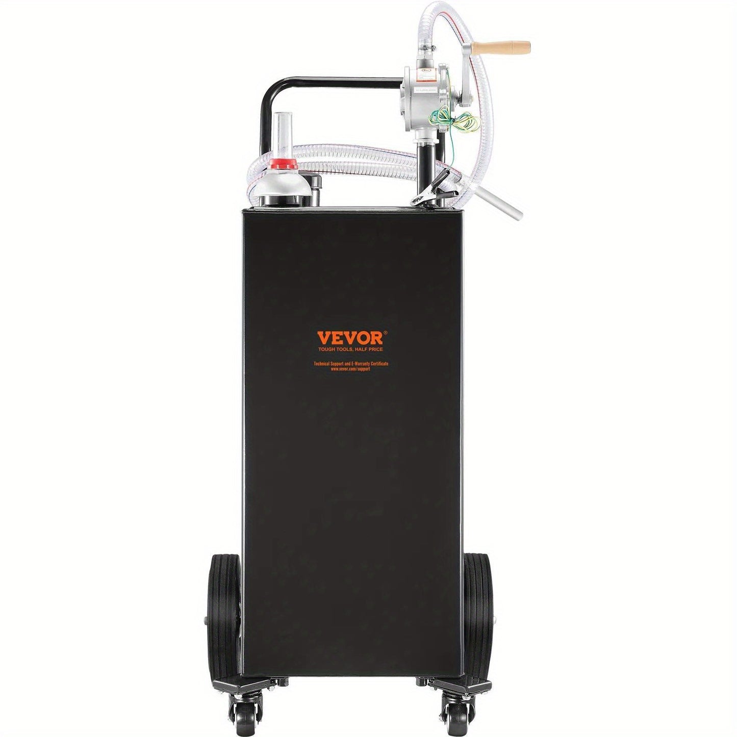 VEVOR 35 Gallon Fuel Caddy with Wheels - Portable Gas Storage Tank & Transfer Pump