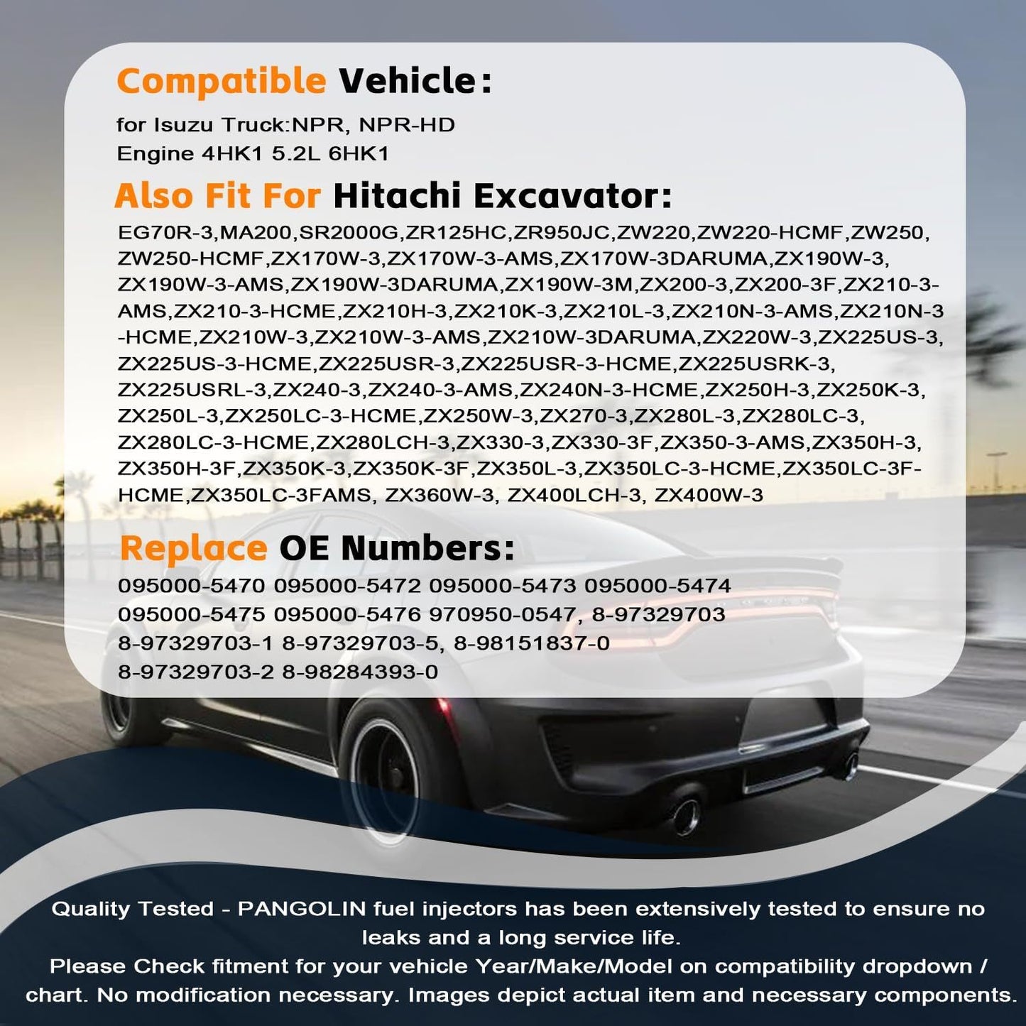 4pcs Fuel Injector 095000-5471 095000-8901 for Denso 01-07 for ISUZU NPR NPR-HD 4HK1 Diesel