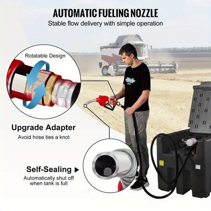 VEVOR 116 Gallon Portable Diesel Fuel Tank with 12V Electric Transfer Pump & 13.1ft Hose, 10 GPM Flow Rate