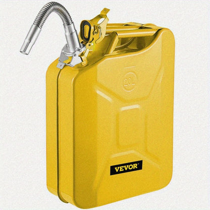 Jerry Fuel Can 5.3 Gallon 20 L Portable Jerry Gas Can with Flexible Spout System Rustproof and Heat Resistant