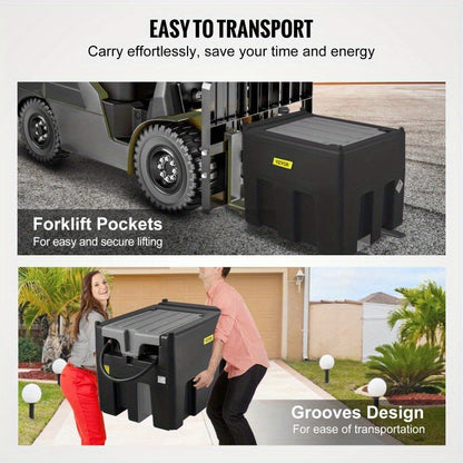 VEVOR 116 Gallon Portable Diesel Fuel Tank with 12V Electric Transfer Pump & 13.1ft Hose, 10 GPM Flow Rate