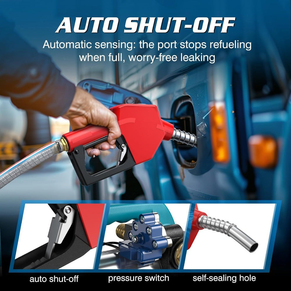 Seesii 12GPM Portable Self-Priming Diesel Pump Kit, 21V Cordless Diesel Transfer Pump with 2X4.0Ah Battery