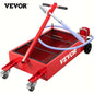 [Oil Drain Pan | 18G] VEVOR 18 Gallon Large Capacity Oil Drain Pan | Low Profile, Foldable, With Pump, Hose, Swivel Casters Wheels