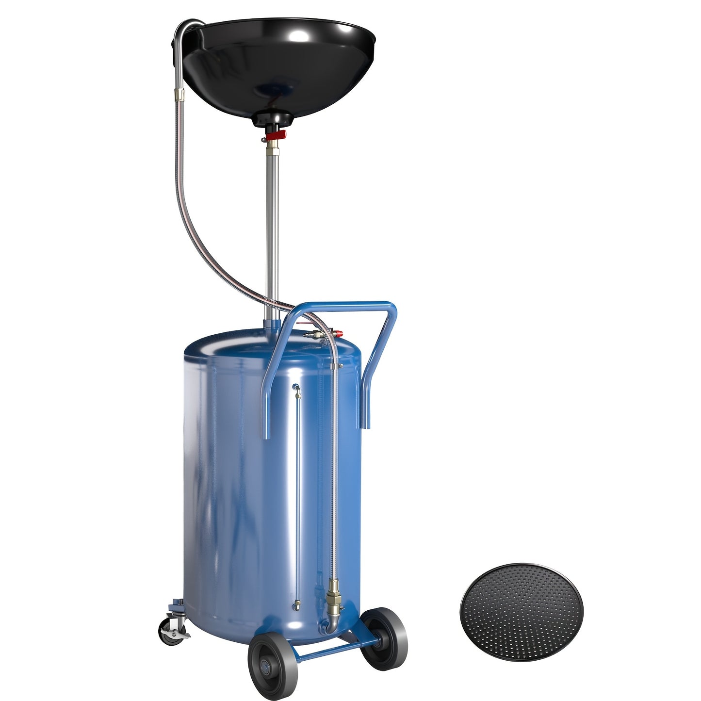 [Air Operated | Waste Oil Drain] 20 Gallon Air Operated Waste Oil Drain Tank With Wheels