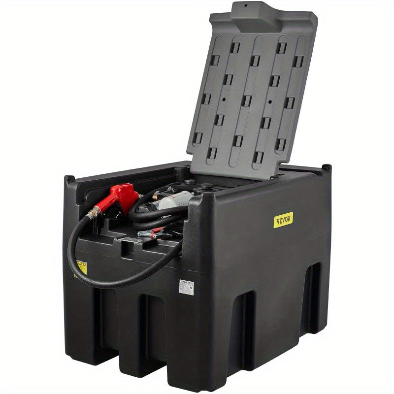 VEVOR 116 Gallon Portable Diesel Fuel Tank with 12V Electric Transfer Pump & 13.1ft Hose, 10 GPM Flow Rate