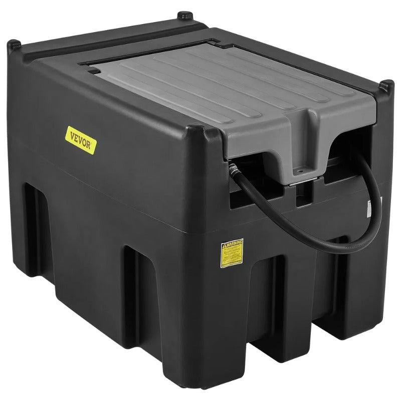 VEVOR 116 Gallon Portable Diesel Fuel Tank with 12V Electric Transfer Pump & 13.1ft Hose, 10 GPM Flow Rate
