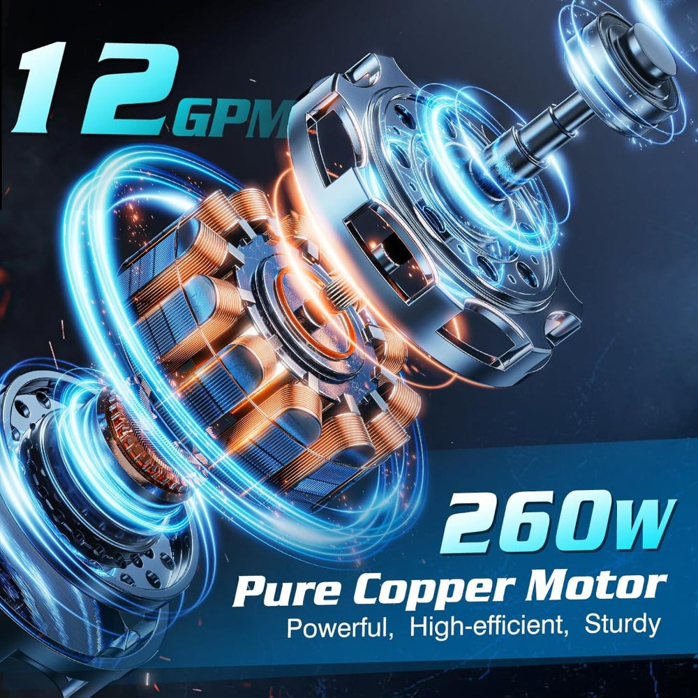 Seesii 12GPM Portable Self-Priming Diesel Pump Kit, 21V Cordless Diesel Transfer Pump with 2X4.0Ah Battery