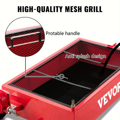 [Oil Drain Pan | 18G] VEVOR 18 Gallon Large Capacity Oil Drain Pan | Low Profile, Foldable, With Pump, Hose, Swivel Casters Wheels